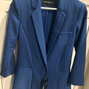 Emporio Armani Navy Pinstripe women’s Blazer